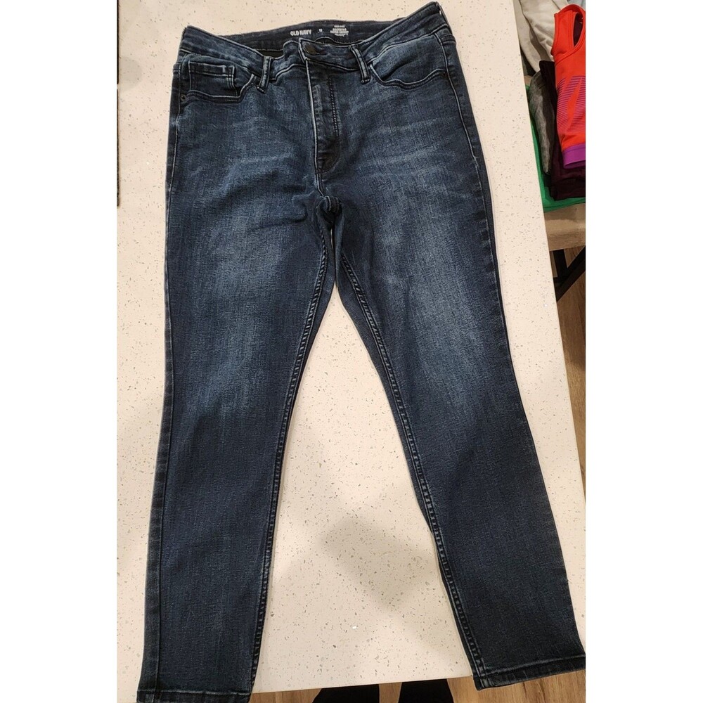 Old Navy Women's Rockstar Super Skinny Jeans - Size 12 - Blue Stretch Denim